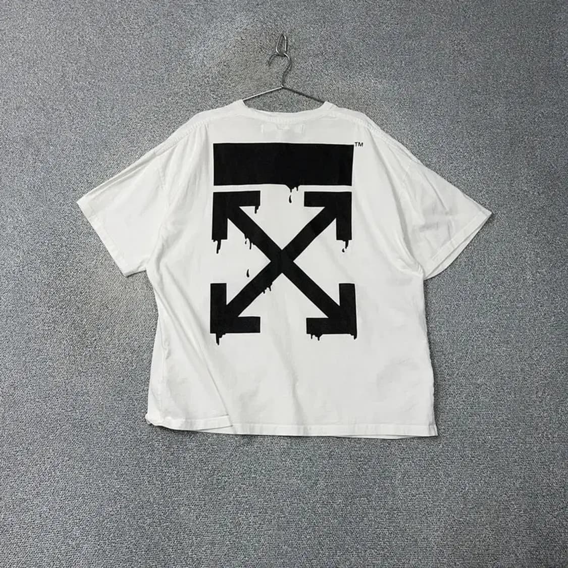 오프화이트 심슨 오버핏 반팔티 XXS 상품이미지2