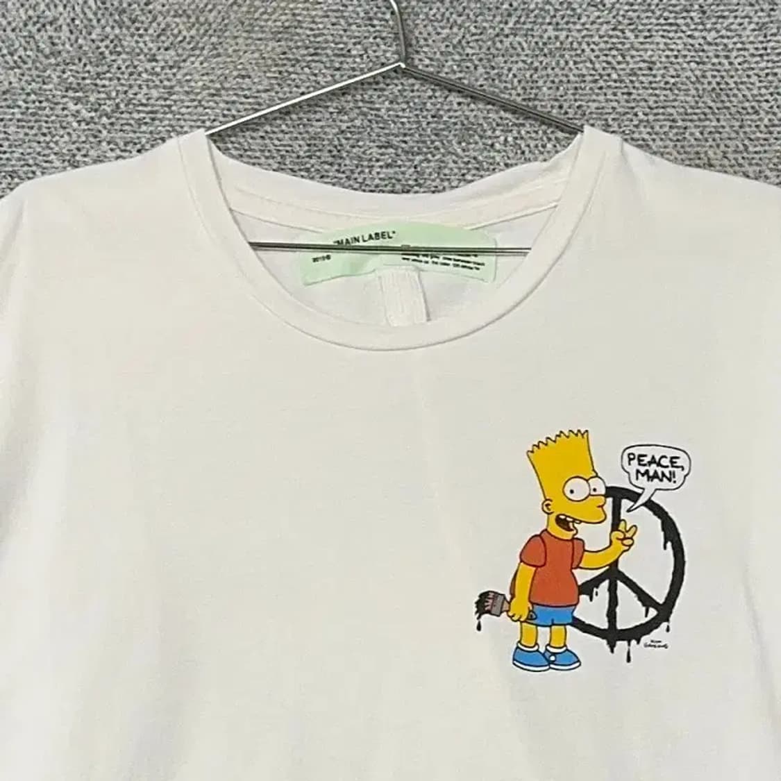 오프화이트 심슨 오버핏 반팔티 XXS 상품이미지3