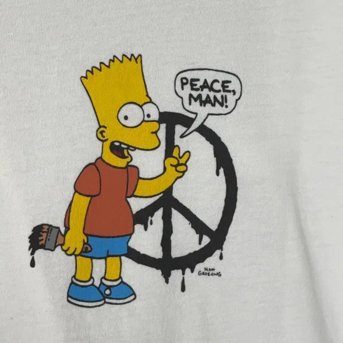 오프화이트 심슨 오버핏 반팔티 XXS 상품이미지6