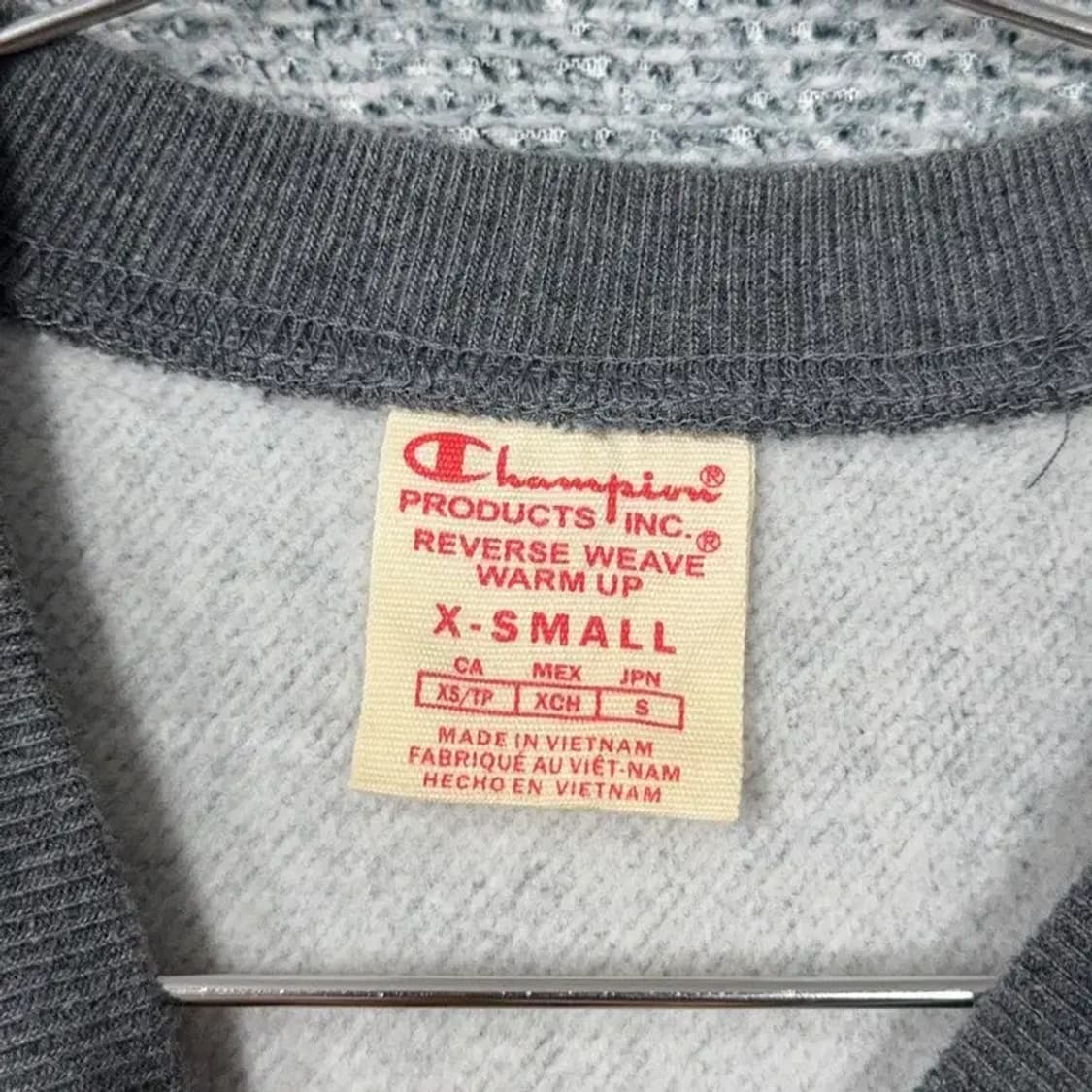 챔피온 리버스위브 그레이 맨투맨 XS 상품이미지5