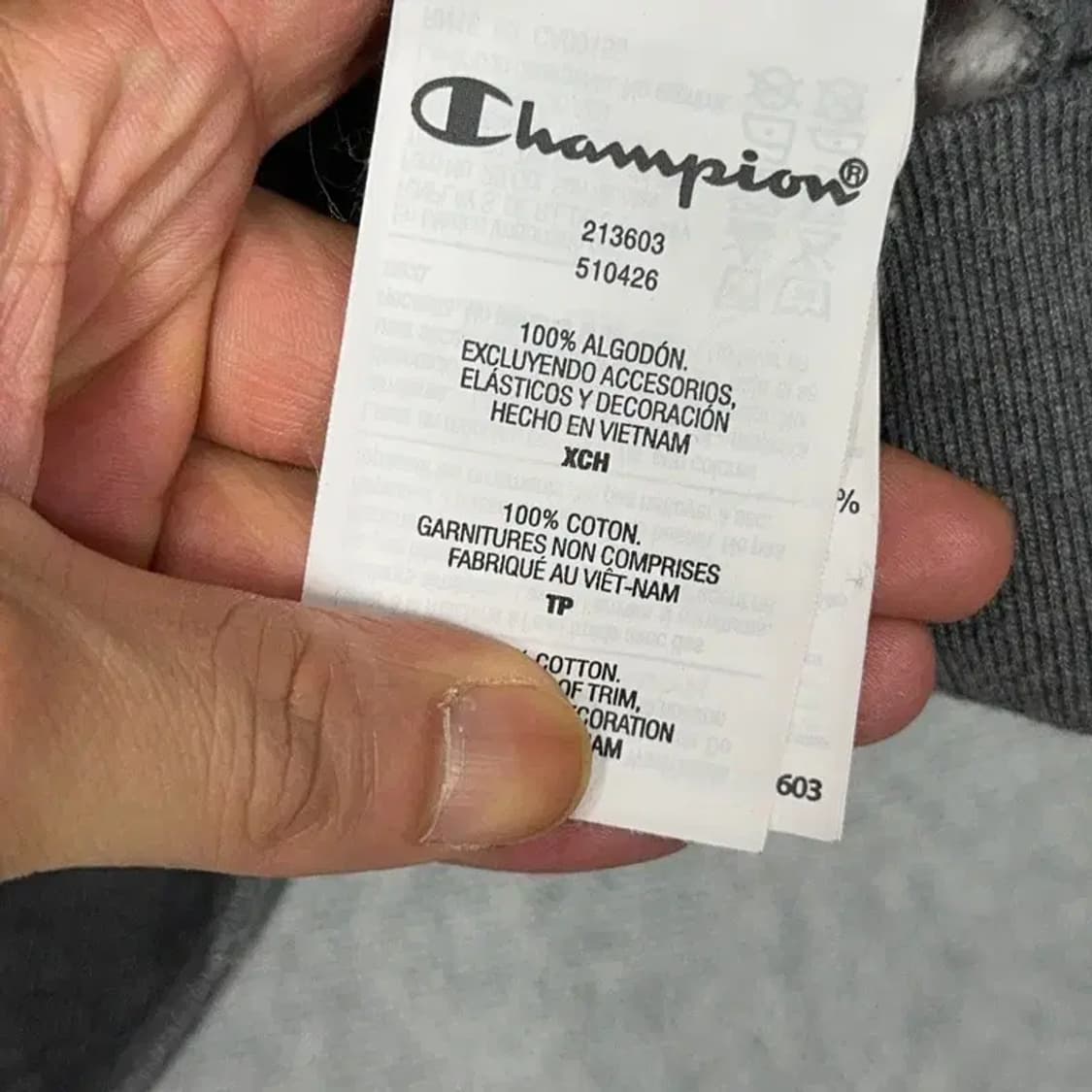 챔피온 리버스위브 그레이 맨투맨 XS 상품이미지6