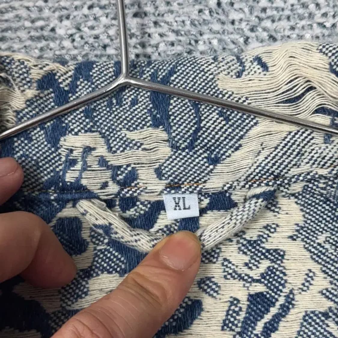 빈티지 패턴 코튼 자켓 XL 상품이미지4