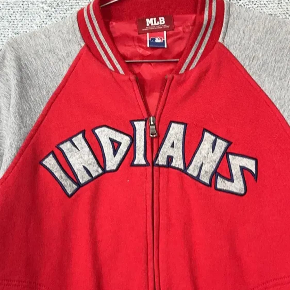MLB 클리블랜드 회빨 코튼 스타디움 자켓 90 상품이미지5