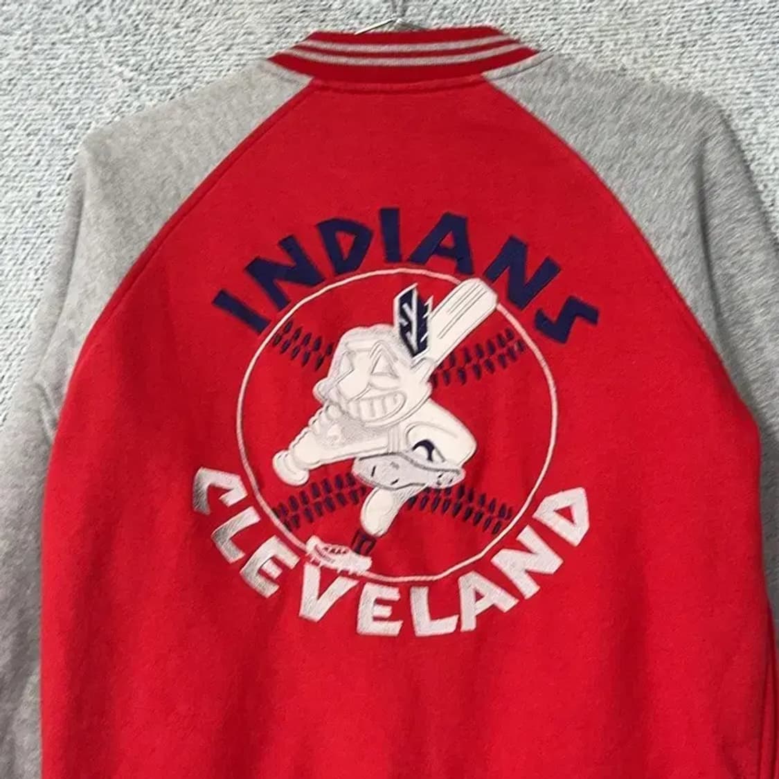 MLB 클리블랜드 회빨 코튼 스타디움 자켓 90 상품이미지6
