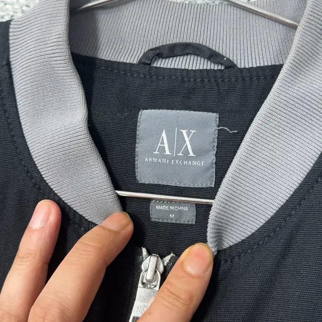 알마니 익스체인지 캐주얼 포켓 블루종 자켓 M 상품이미지3