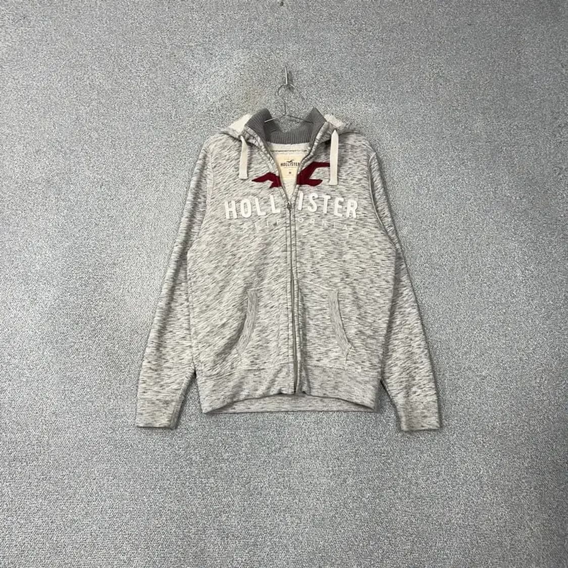 홀리스터 배색 로고 오버핏 후드집업 M 상품이미지1