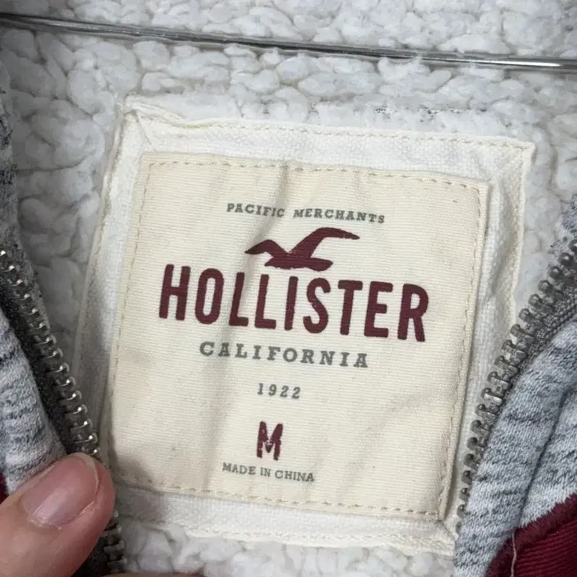 홀리스터 배색 로고 오버핏 후드집업 M 상품이미지4