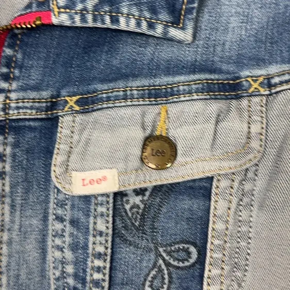 LEE 리 패치워크 빈티지 데님 자켓 L 상품이미지3