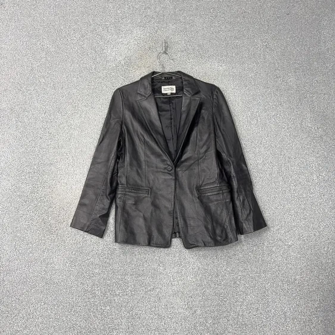 빈티지 원버튼 레더 블레이저 자켓 L 상품이미지1