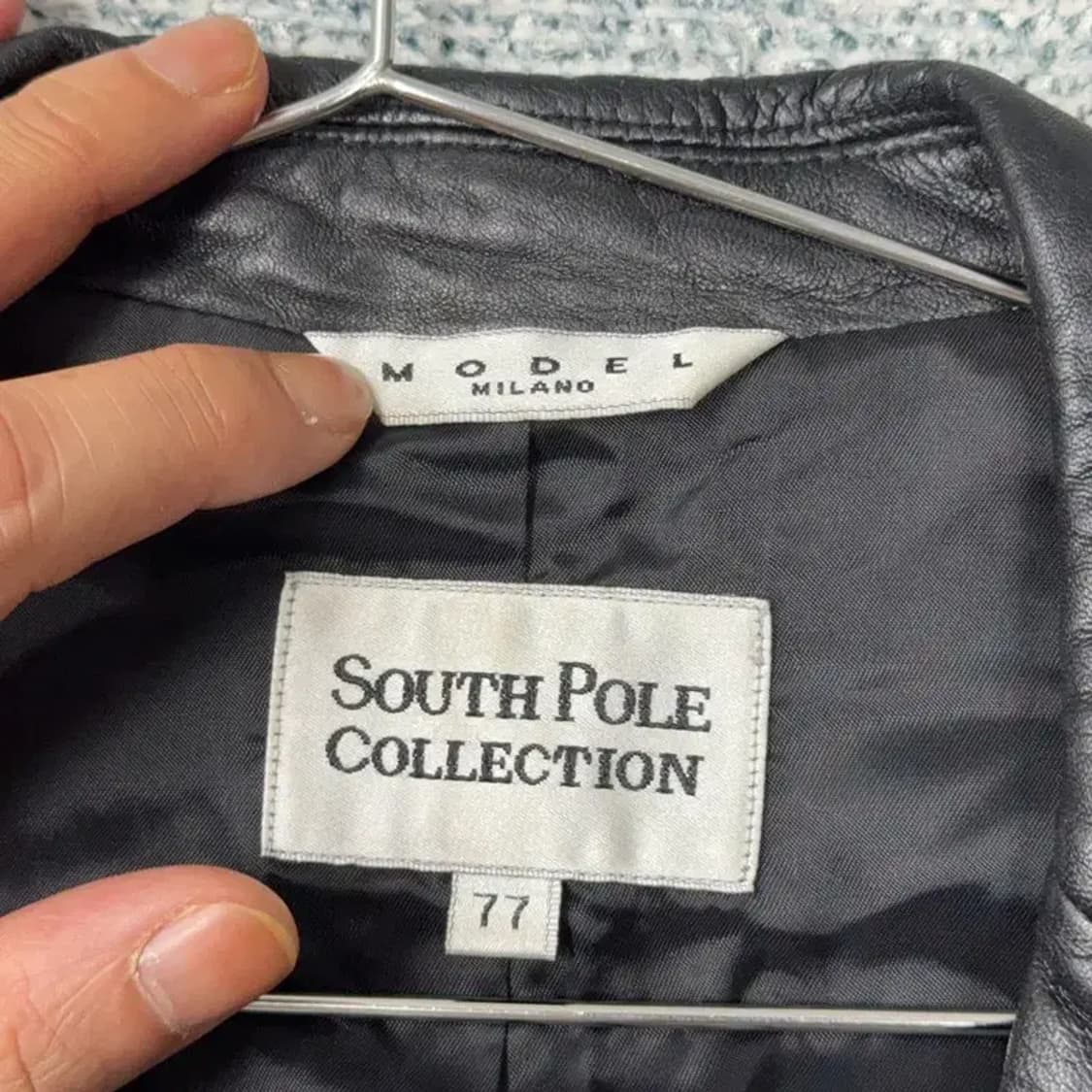 빈티지 원버튼 레더 블레이저 자켓 L 상품이미지3