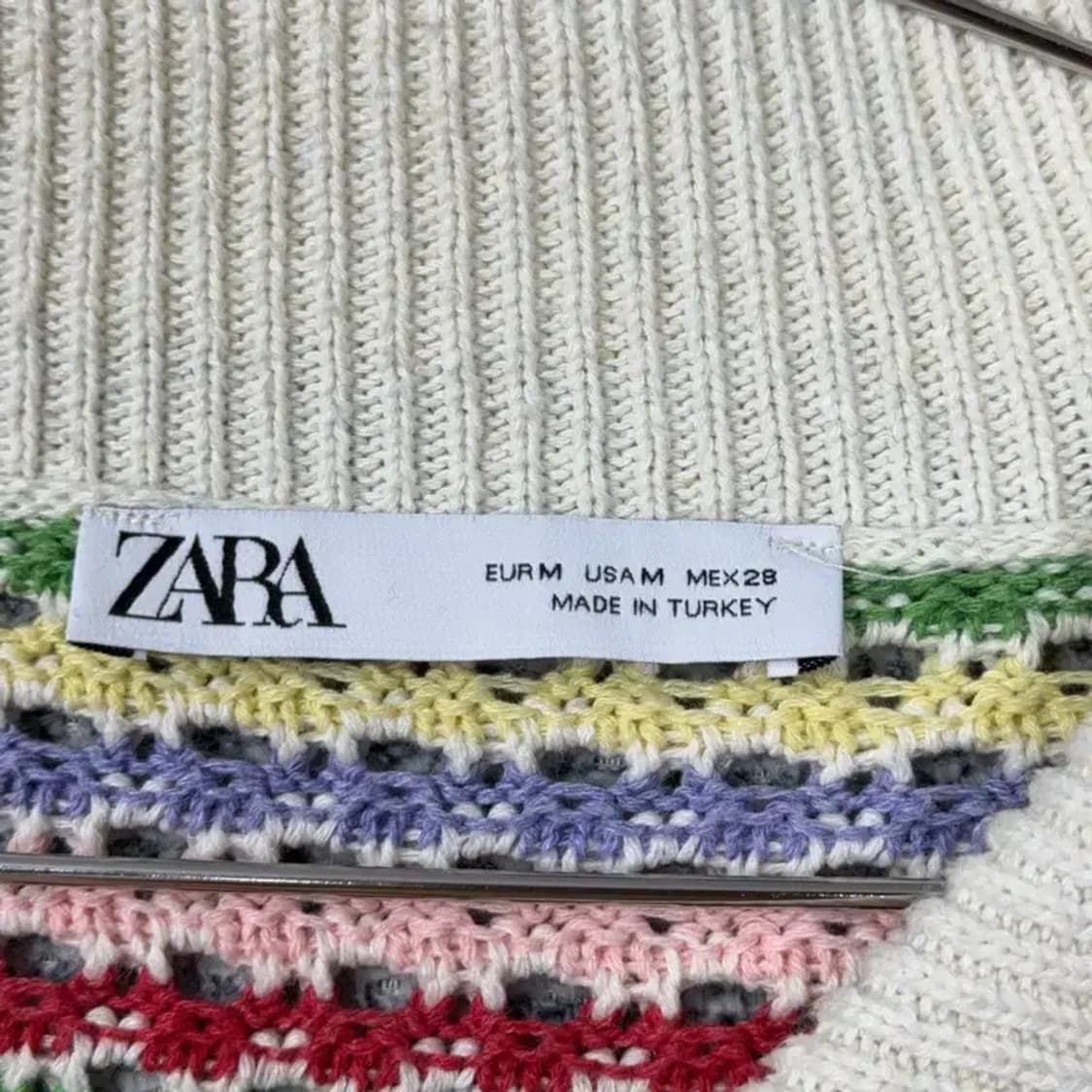 자라 스트라이프 카라 니트 가디건 M 상품이미지5