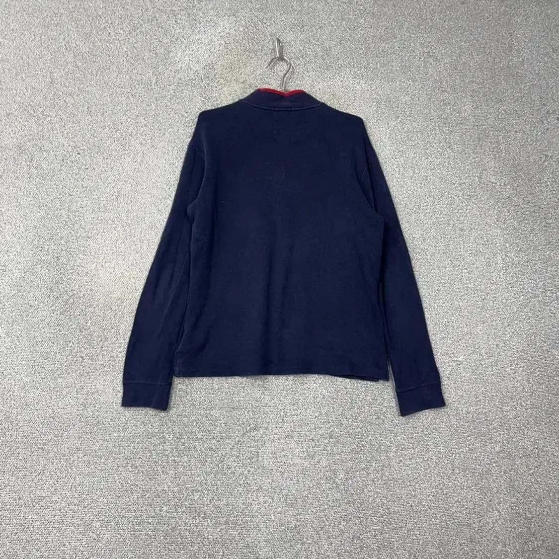 폴로 랄프로렌 네이비 반집업 코튼 니트 XL 상품이미지2