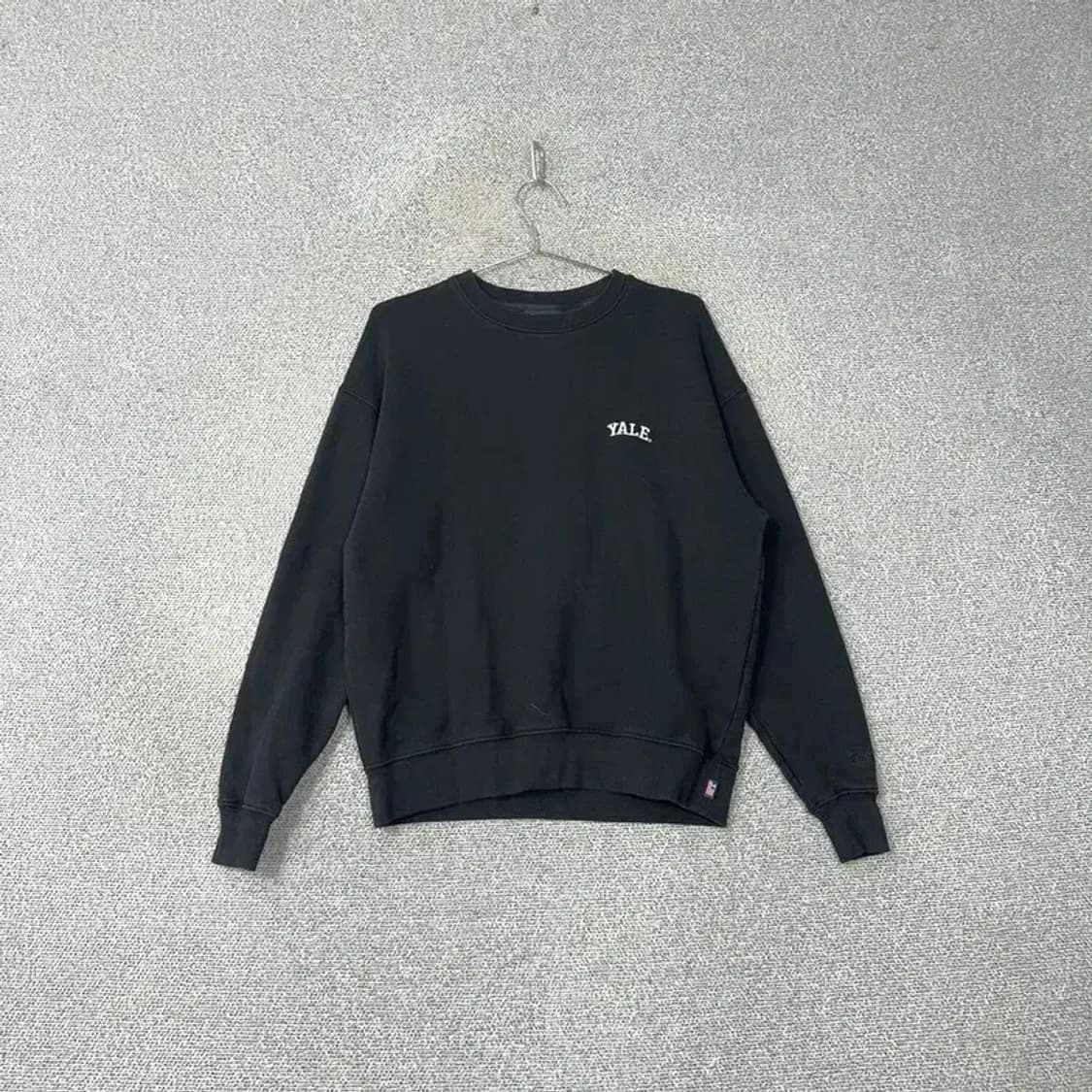 예일 로고 블랙 오버핏 맨투맨 S 상품이미지1