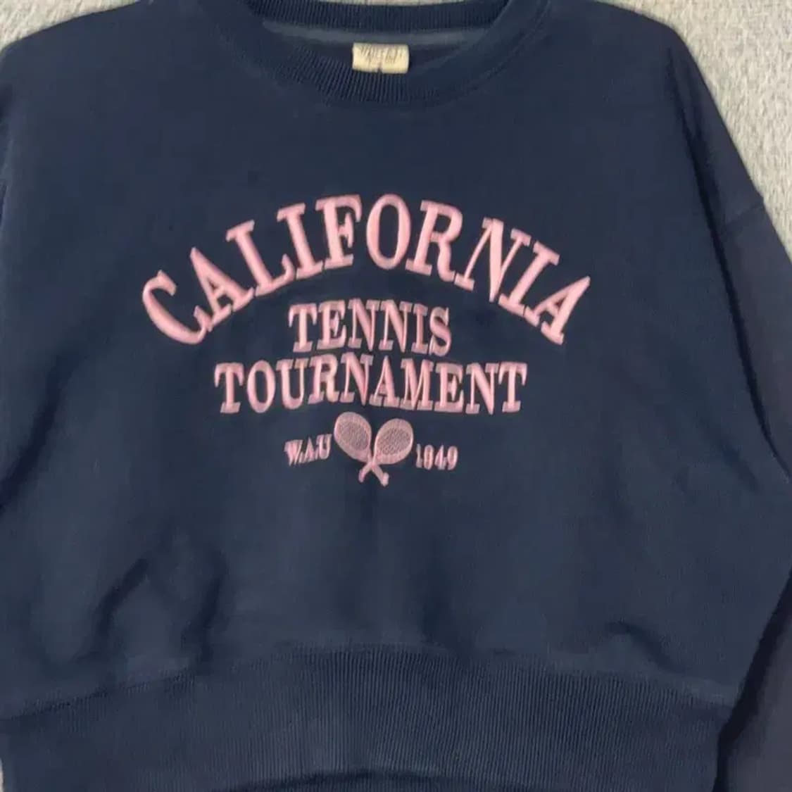 후아유 테니스 크롭 스웻셔츠 맨투맨 M 상품이미지3