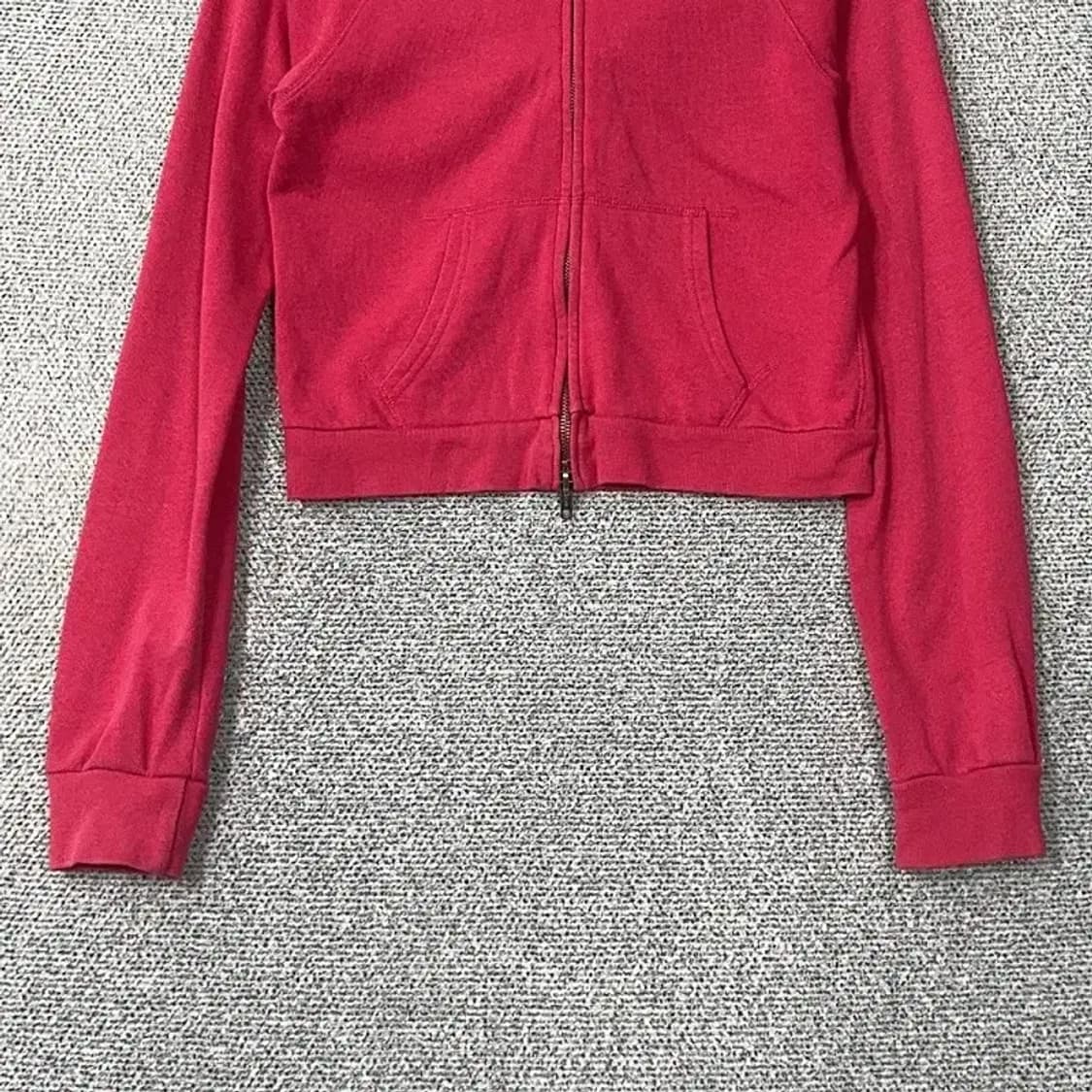 아베크롬비 핑크 심플로고 후드집업 M 상품이미지4