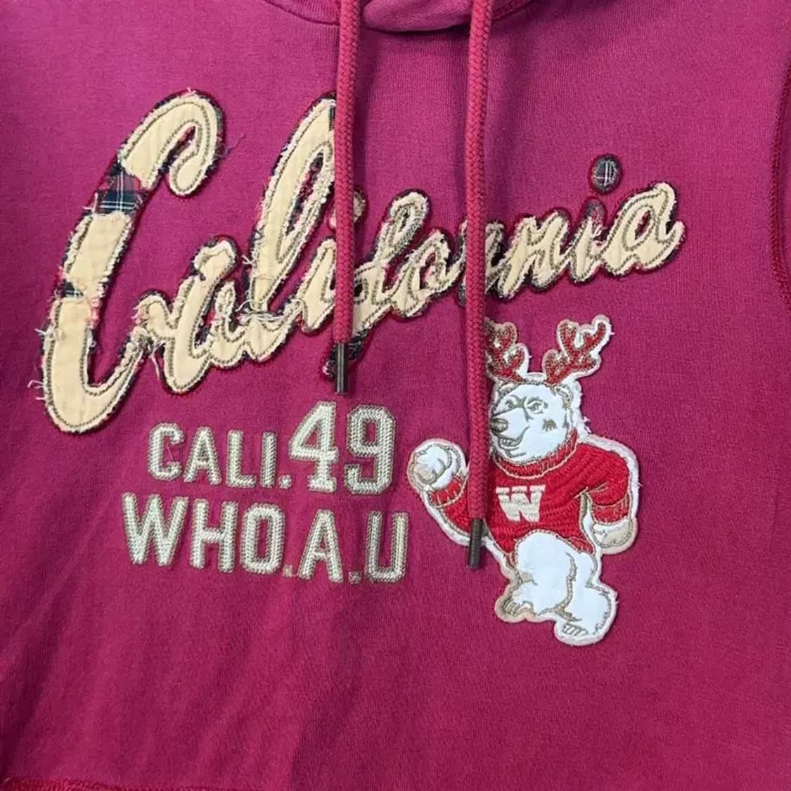 후아유 로고 빈티지 후드티 M 상품이미지3