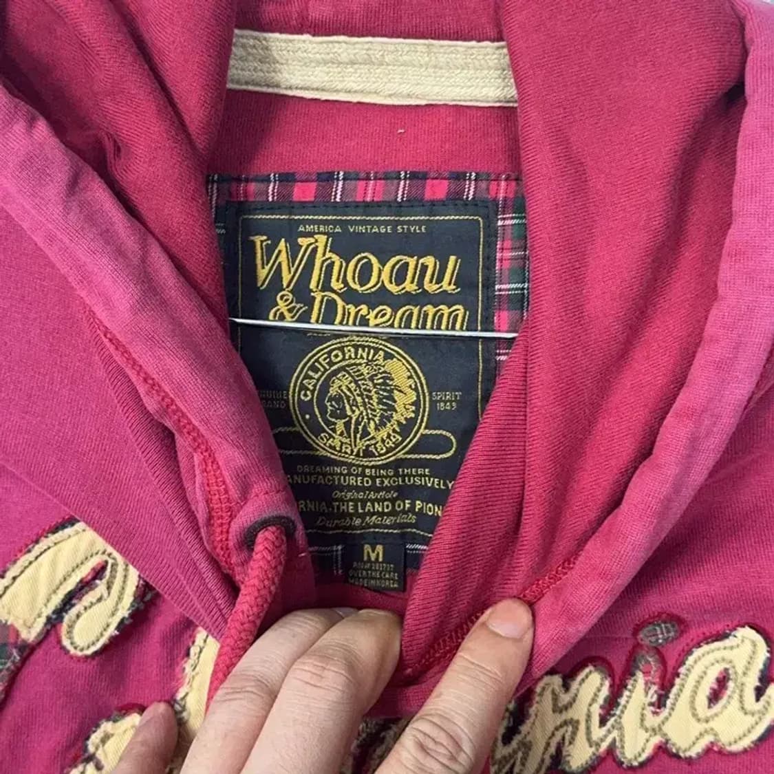 후아유 로고 빈티지 후드티 M 상품이미지4