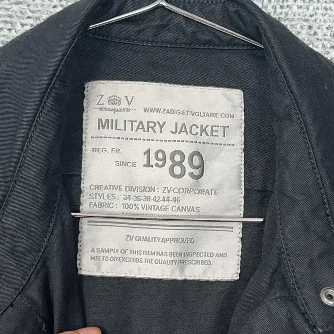 쟈딕 앤 볼테르 블랙 패치 필드 롱 자켓 XS 상품이미지6