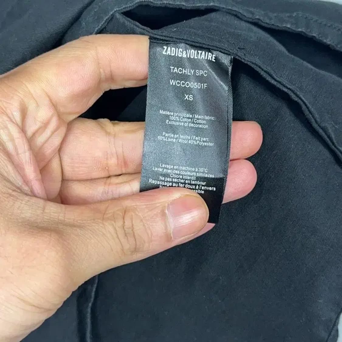 쟈딕 앤 볼테르 블랙 패치 필드 롱 자켓 XS 상품이미지7