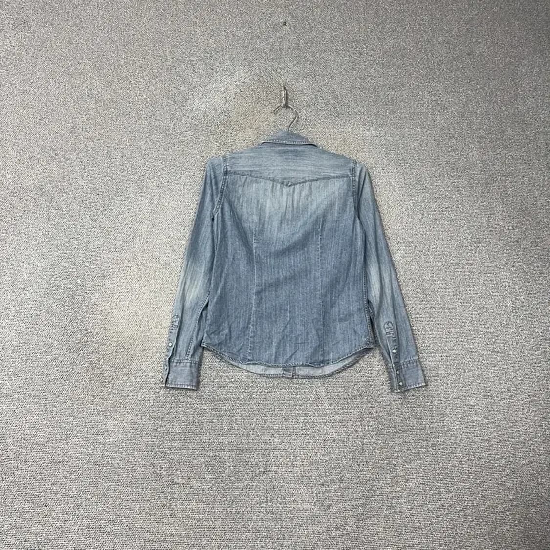 후아유 연청 데님셔츠 S 상품이미지2