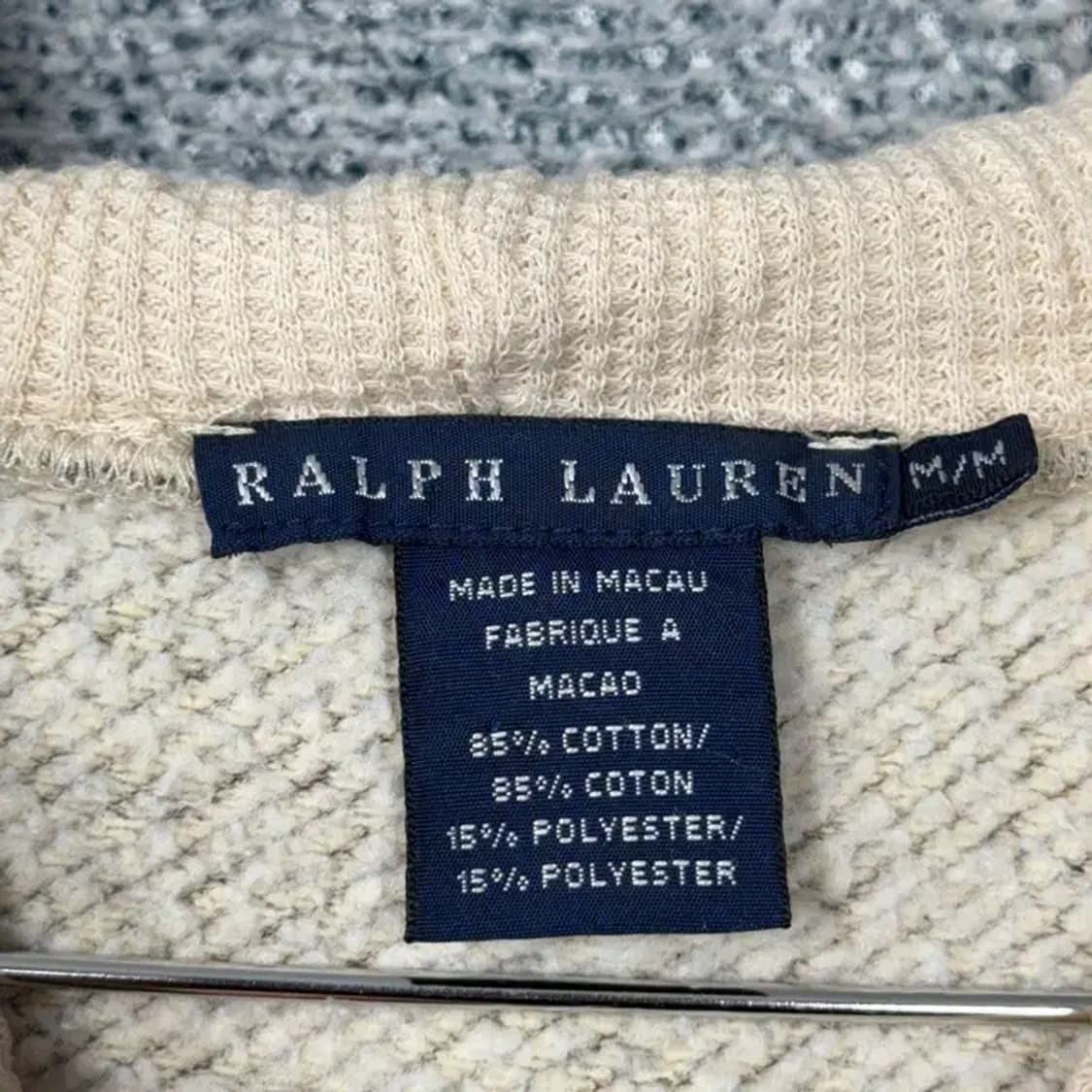 폴로 랄프로렌 패치 로고 오트밀 후드티 M 상품이미지5