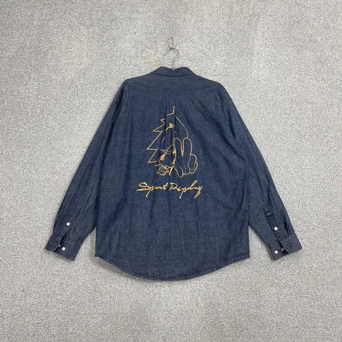 스포츠 리플레이 백프린팅 올드스쿨 데님셔츠 105 상품이미지1