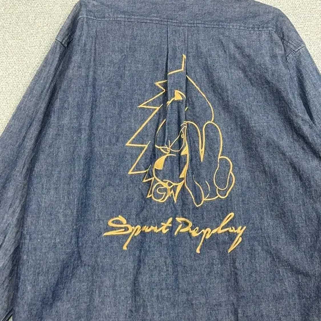 스포츠 리플레이 백프린팅 올드스쿨 데님셔츠 105 상품이미지5