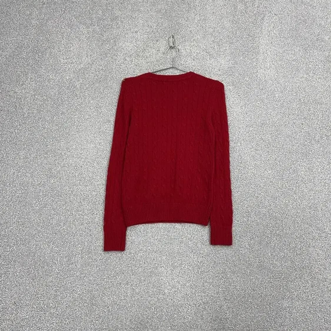 티니위니 로고 레드 케이블 꽈배기 니트 S 상품이미지2