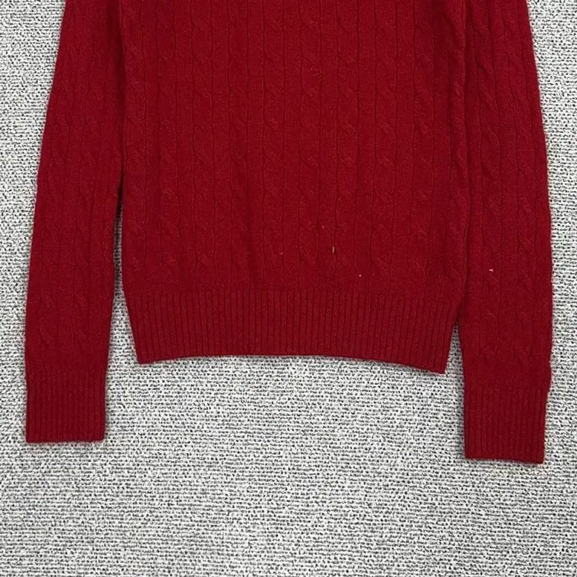 티니위니 로고 레드 케이블 꽈배기 니트 S 상품이미지4