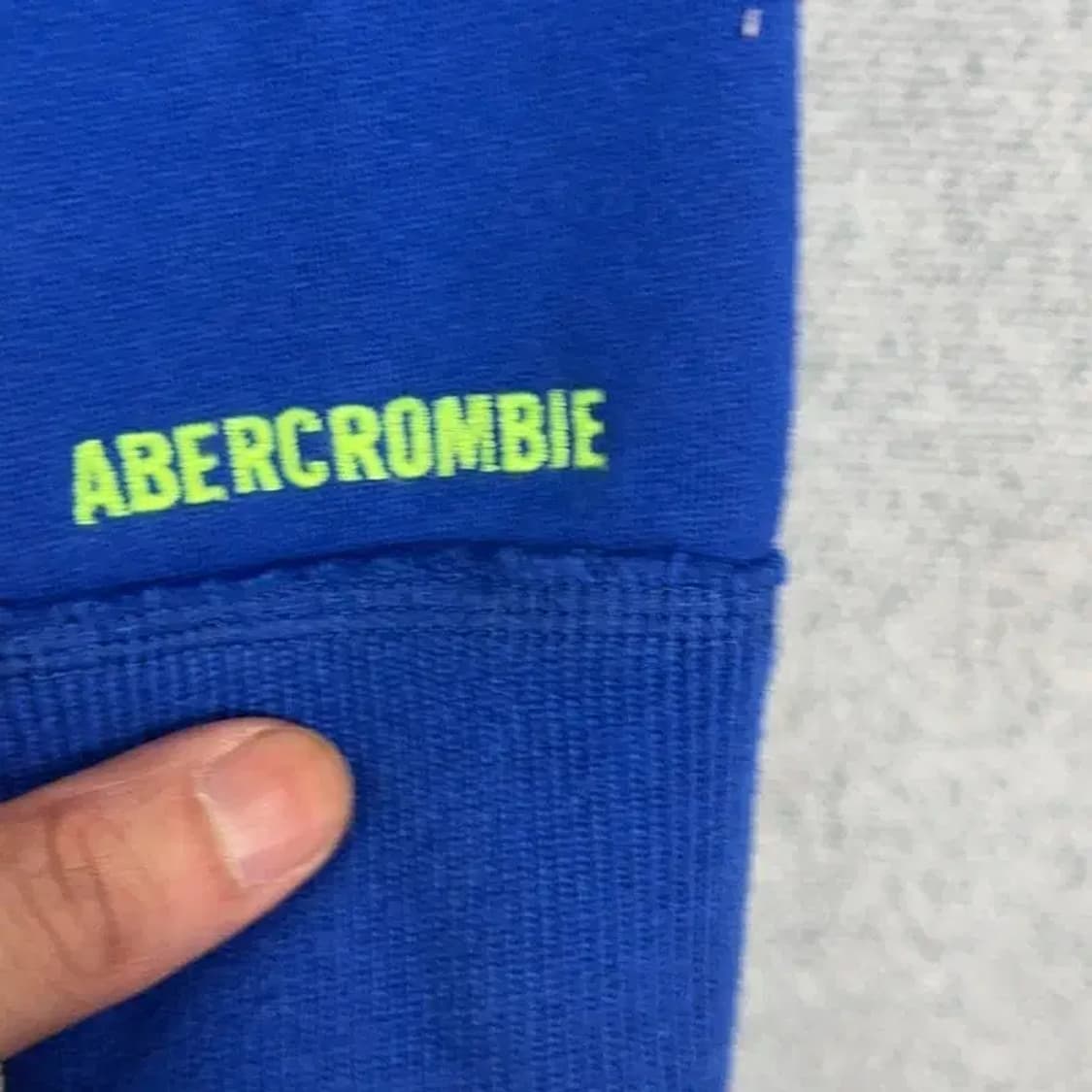 아베크롬비 형광로고 블루 후드집업 M 상품이미지5