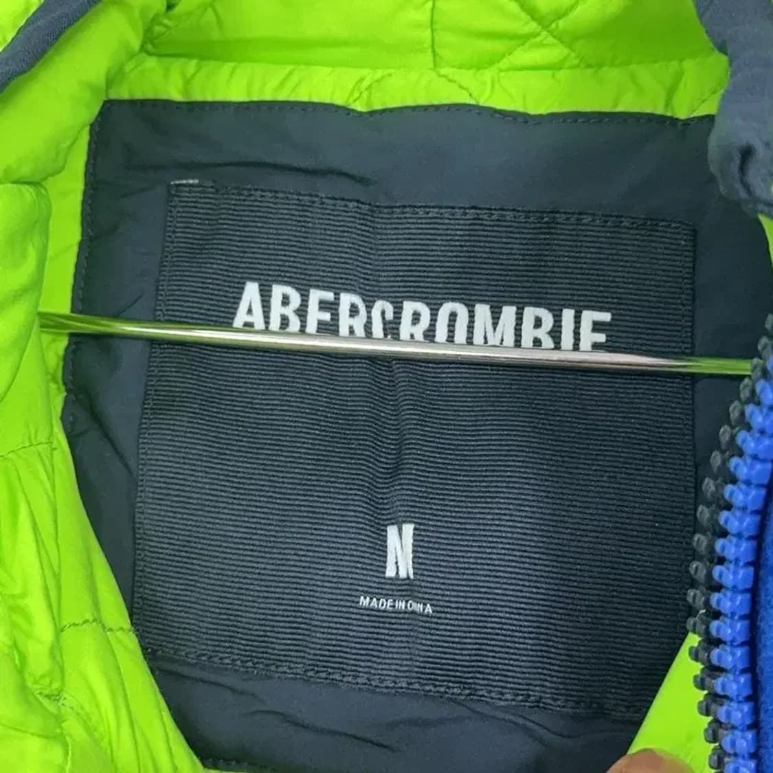 아베크롬비 형광로고 블루 후드집업 M 상품이미지7