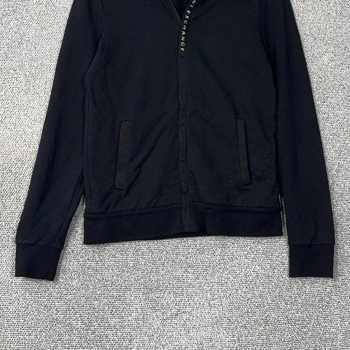 알마니 익스체인지 반집업 스펠로고 코튼 집업 S 상품이미지4