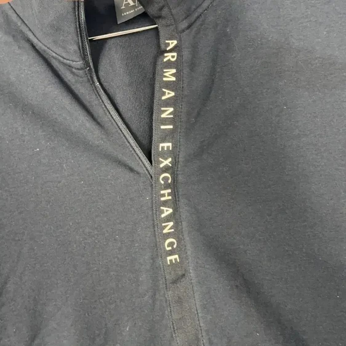 알마니 익스체인지 반집업 스펠로고 코튼 집업 S 상품이미지5