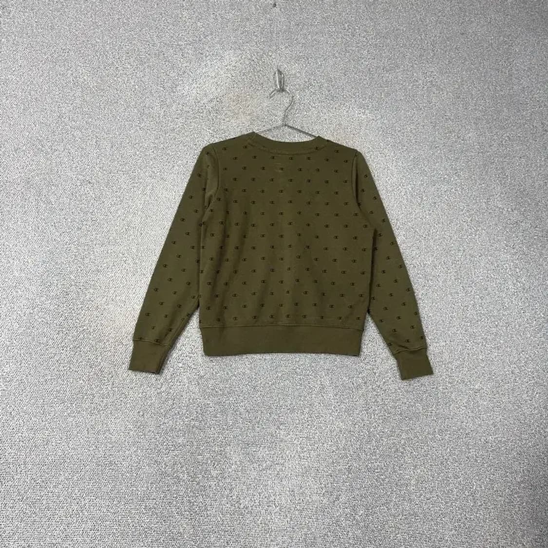 챔피온 도트 카키 맨투맨 XS 상품이미지2