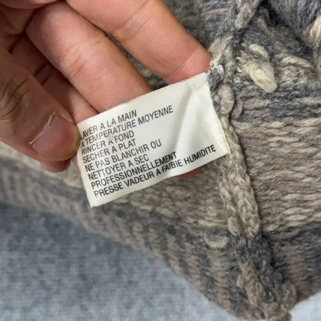 페이즐리 페어아일 울 니트 가디건 S 상품이미지4