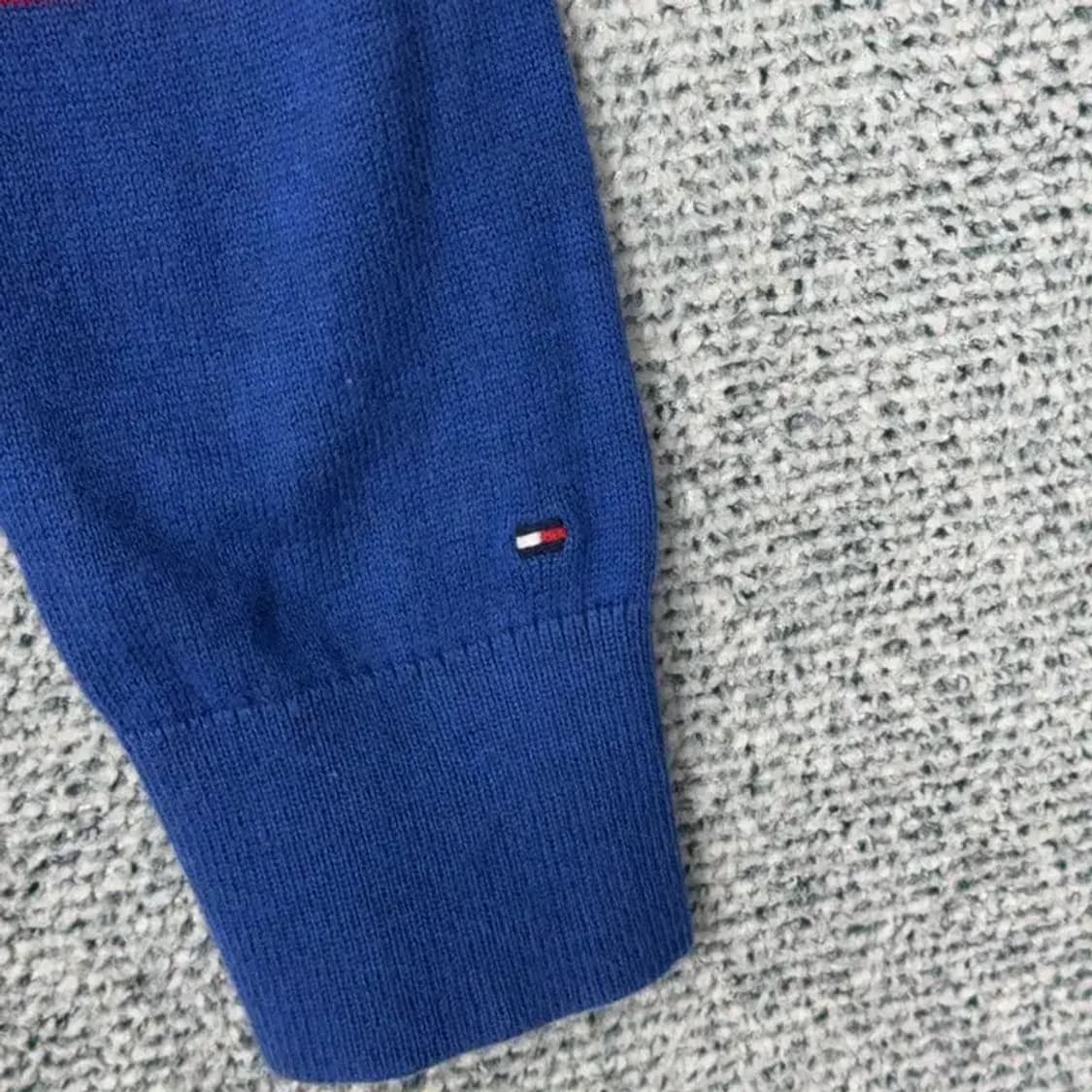 타미힐피거 빈티지 패턴 카라 니트 XS 상품이미지3