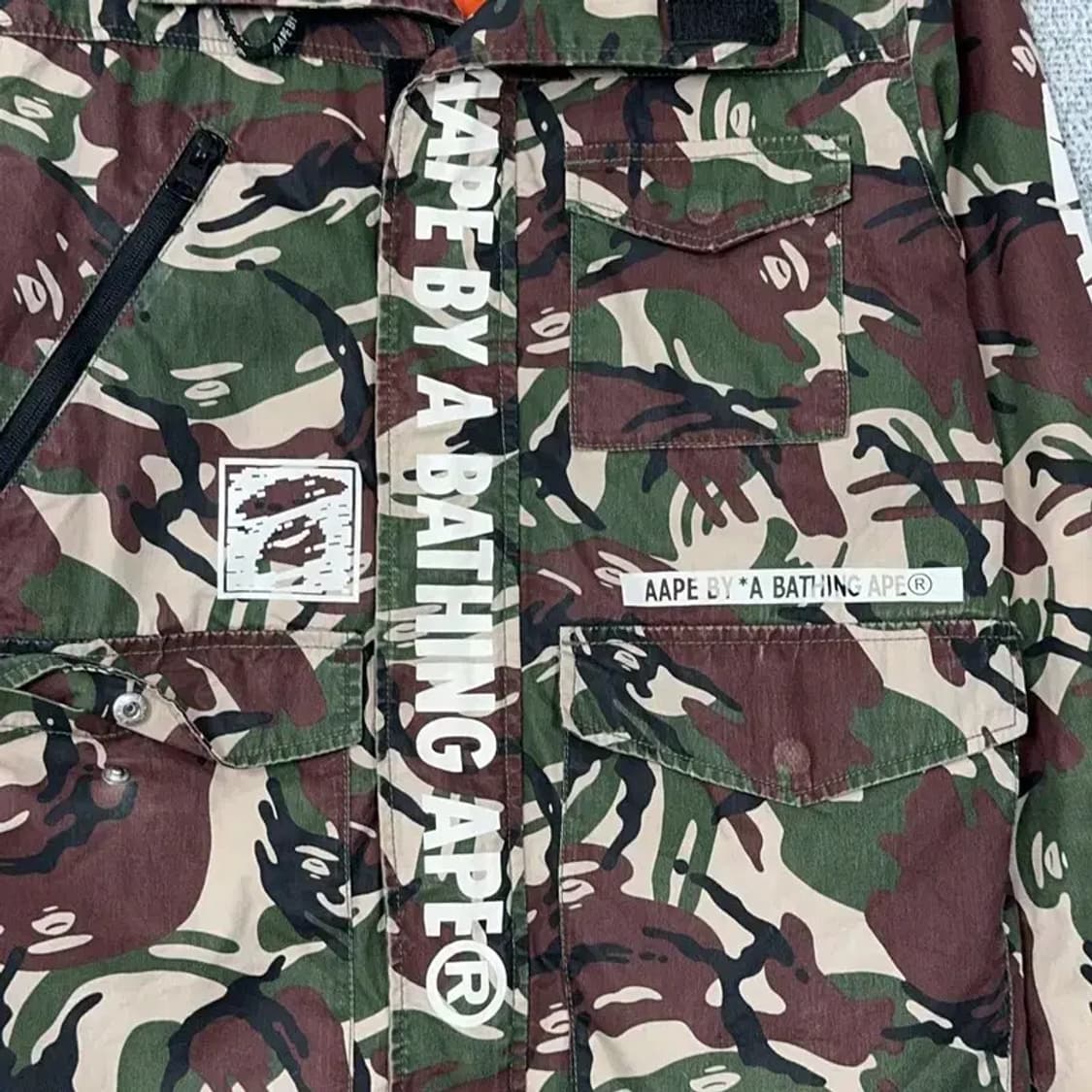 베이프 에이프 밀리터리 카모 자켓 L 상품이미지3