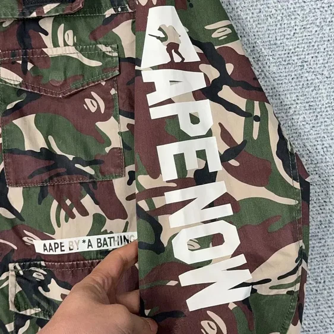 베이프 에이프 밀리터리 카모 자켓 L 상품이미지7