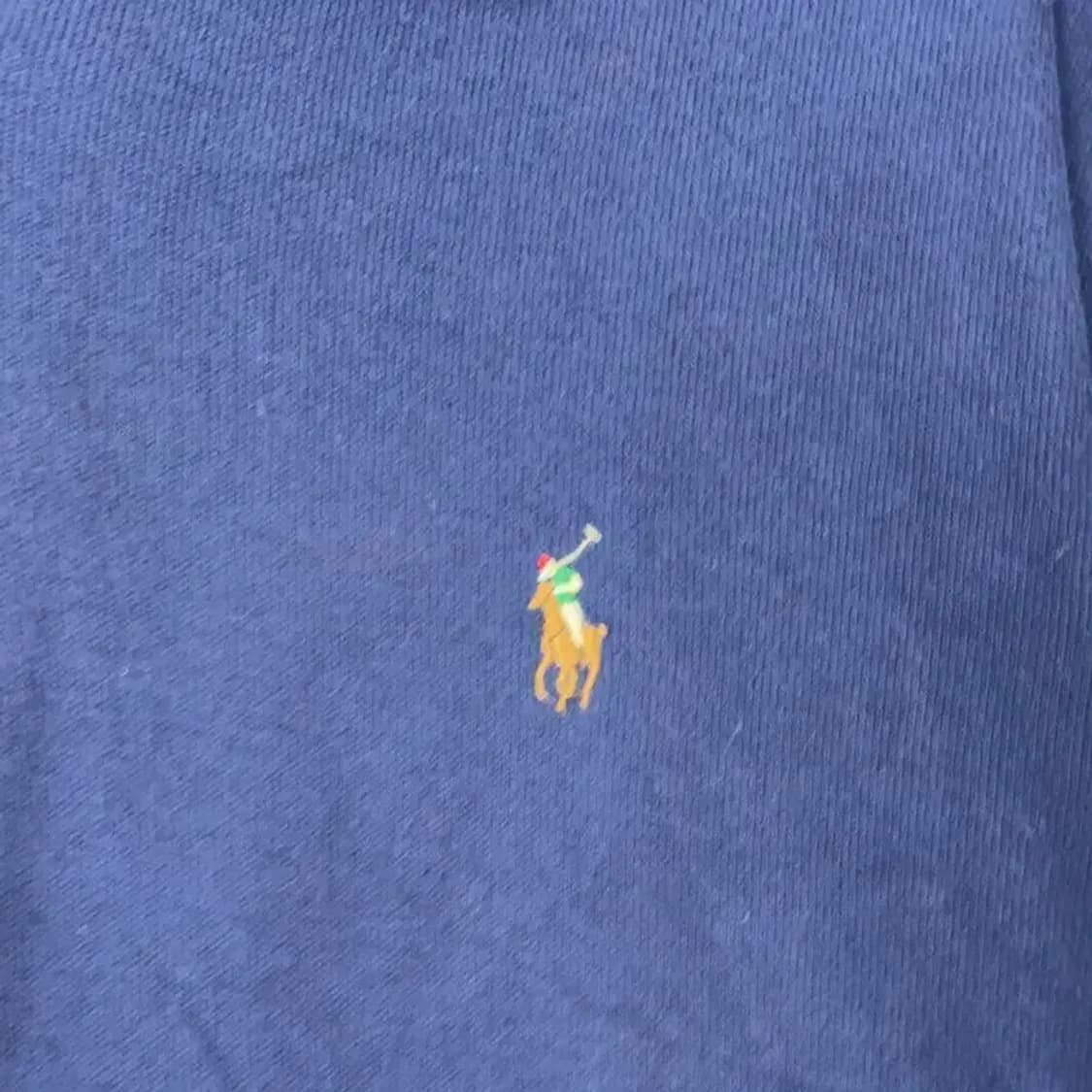 폴로 신형 네이비 코튼 반집업 니트 M 상품이미지3