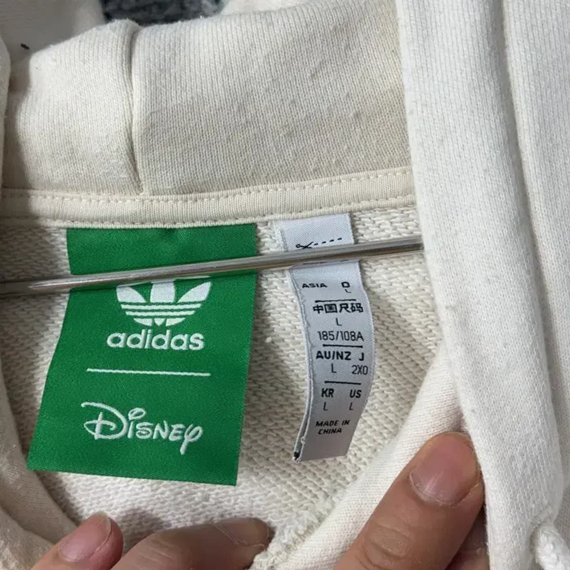 아디다스 디즈니 프린팅 오버핏 후드티 L 상품이미지5