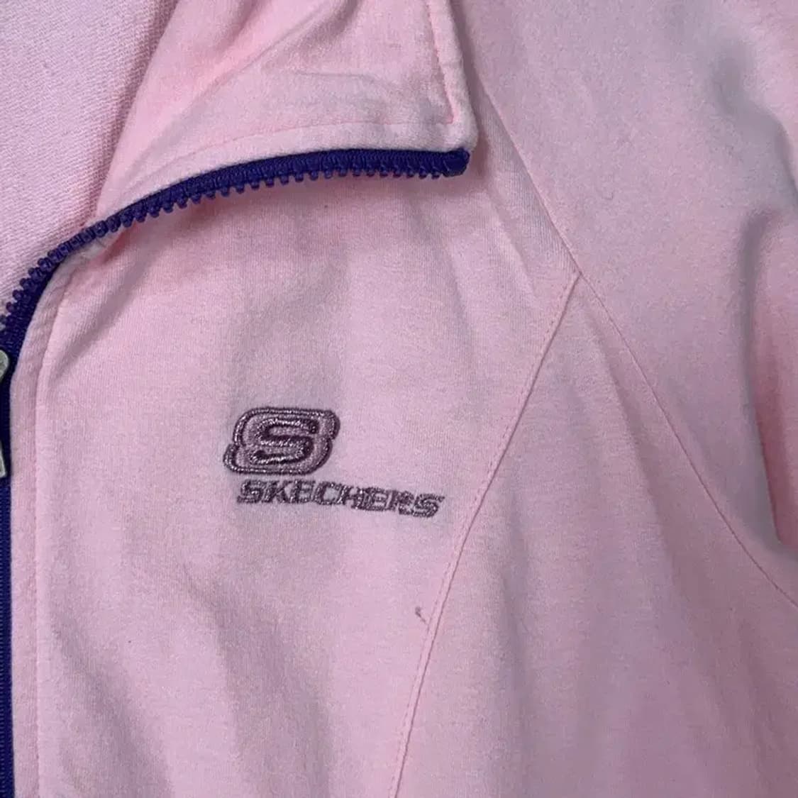 스케쳐스 연핑크 빈티지 코튼 집업 저지 95 상품이미지3