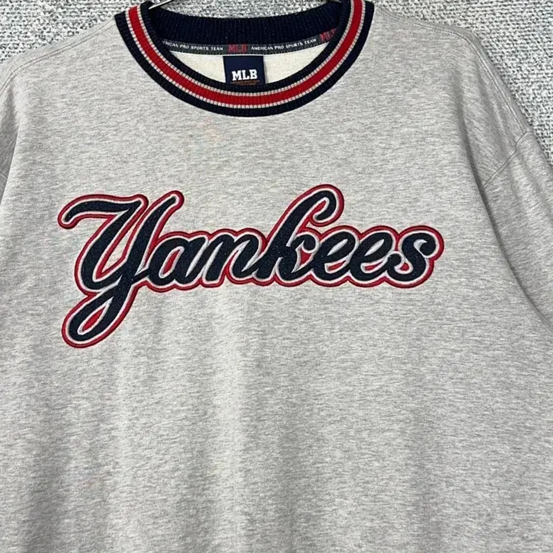 MLB 빈티지 뉴욕양키즈 단가라 스웻셔츠 맨투맨 95 상품이미지4