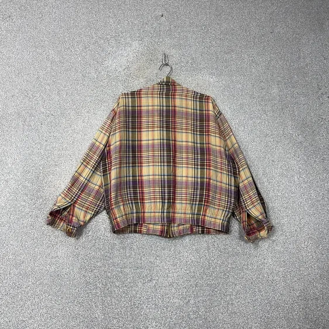 랭글러 빈티지 체크 해링턴 블루종 자켓 95 상품이미지2