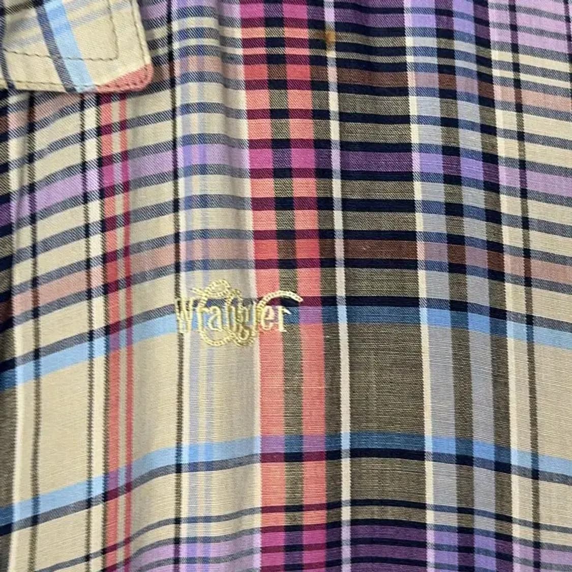 랭글러 빈티지 체크 해링턴 블루종 자켓 95 상품이미지3