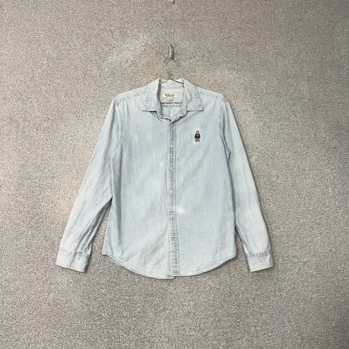 후아유 빈티지 베어 로고 데님셔츠 S 상품이미지1