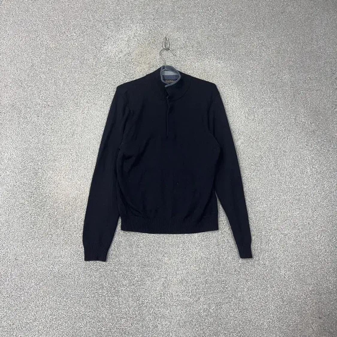 브룩스브라더스 메리노울 반집업 네이비 니트 S 상품이미지1