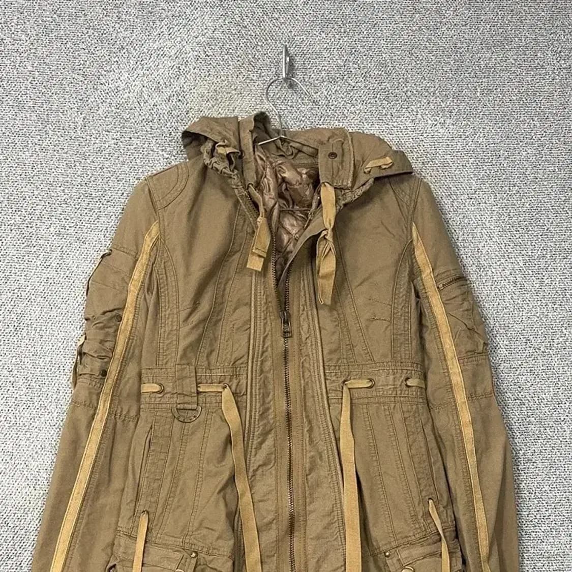 빈티지 유틸리티 카키 코트 S 상품이미지3