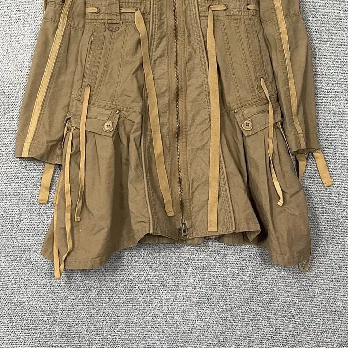 빈티지 유틸리티 카키 코트 S 상품이미지4