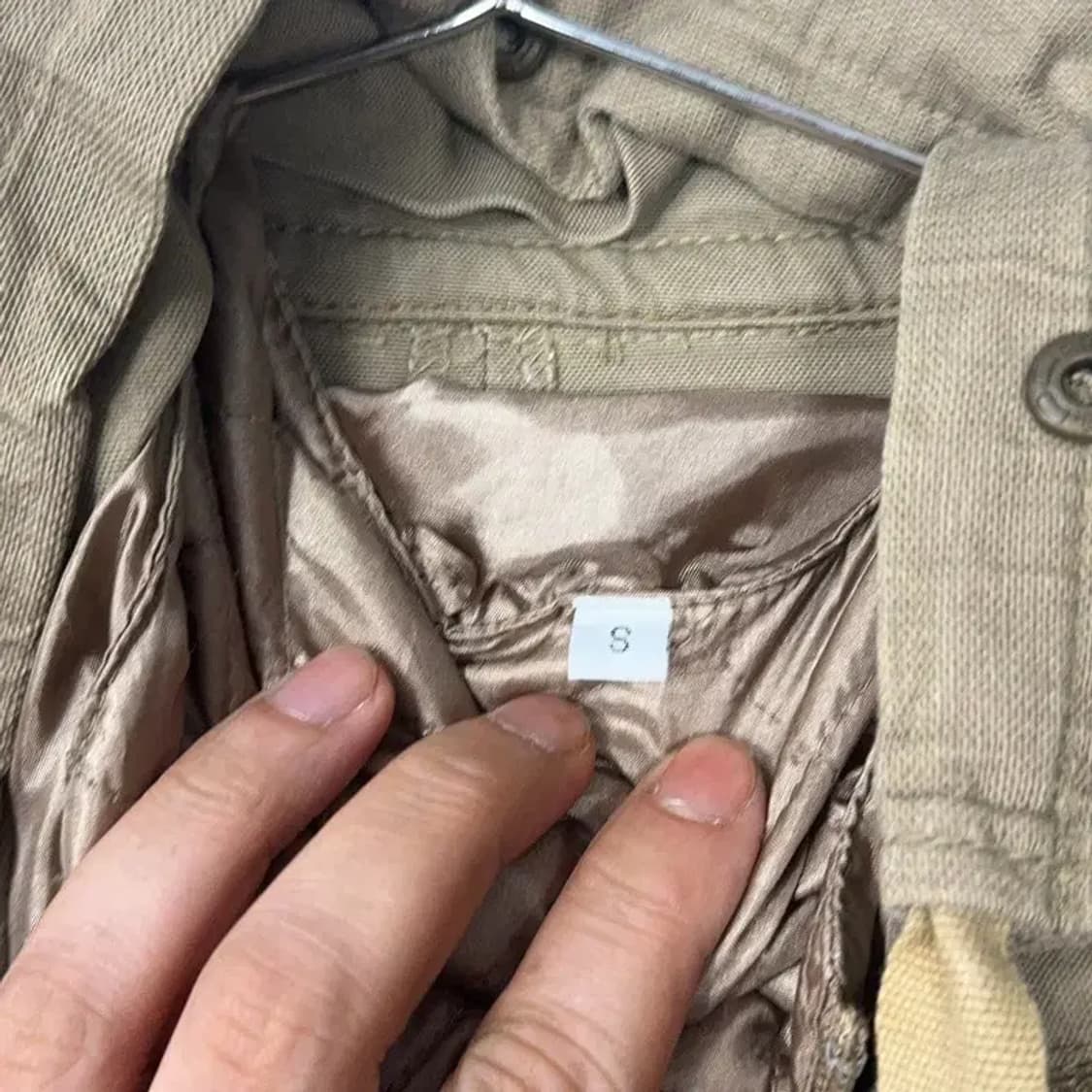 빈티지 유틸리티 카키 코트 S 상품이미지5