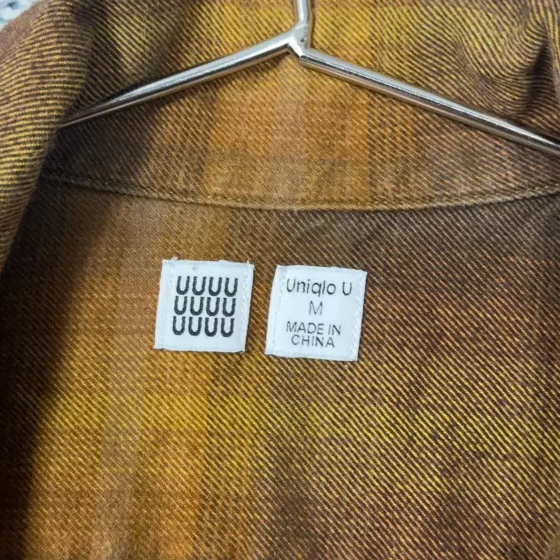 유니클로 빈티지 플란넬 체크셔츠 M 상품이미지3